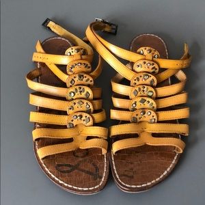 Sam Edelman gold gladiator sandal